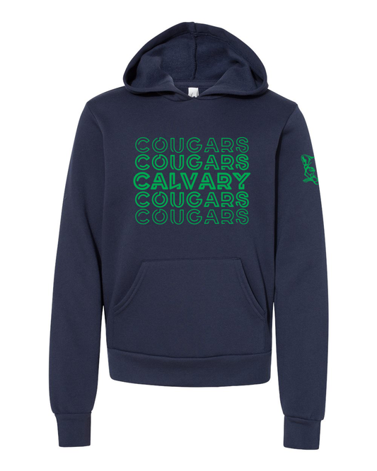 Cougars on Repeat: Block Edition  - Youth Hoodie